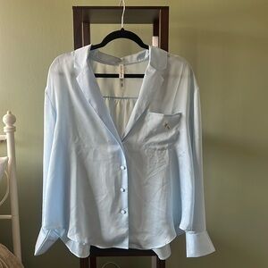 For Love & Lemons Pajama Button Down Top